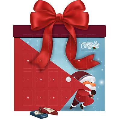 Shape Adventskalender Geschenk, Sarotti Schokoladen-Täfelchen, Little Santa
