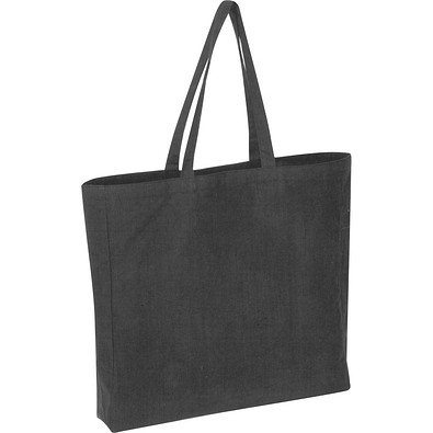 Shopper aus recycelter Baumwolle und Polyester NINA, schwarz