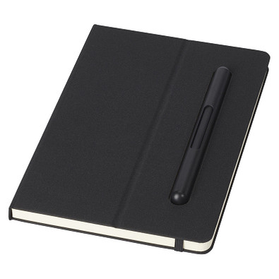 Skribo Kugelschreiber und Notizbuch im Set, schwarz