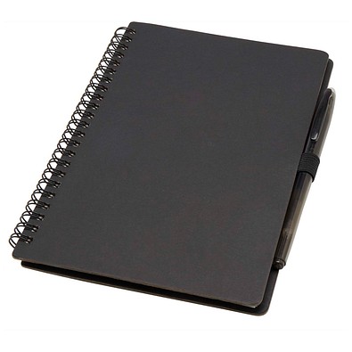 Slate wiederverwendbares Hardcover Notizbuch und Stiftset (schwarze Mine), schwarz
