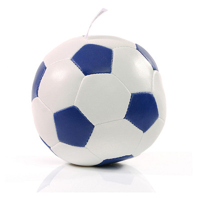 Soft-Fußball, weiß/blau, mittel