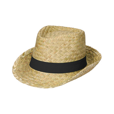 Sommerhut Kuba, natur/schwarz