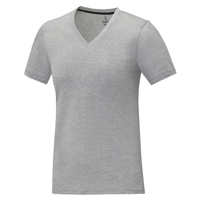 Somoto T-Shirt mit V-Ausschnitt für Damen, heather grau, XL