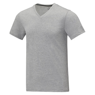 Somoto T-Shirt mit V-Ausschnitt für Herren, heather grau, 3XL