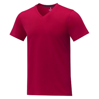Somoto T-Shirt mit V-Ausschnitt für Herren, rot, L