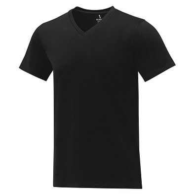 Somoto T-Shirt mit V-Ausschnitt für Herren, schwarz, 3XL