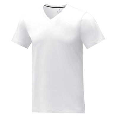 Somoto T-Shirt mit V-Ausschnitt für Herren, weiss, S