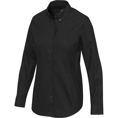 Sphene 165 g/m² Oxford Bluse, schwarz, L