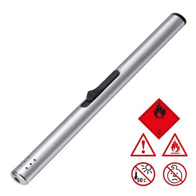 Stabfeuerzeug aus Metall, grau Stabfeuerzeug aus Metall, grau