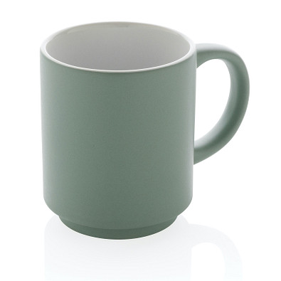 Stapelbare Keramiktasse, grün
