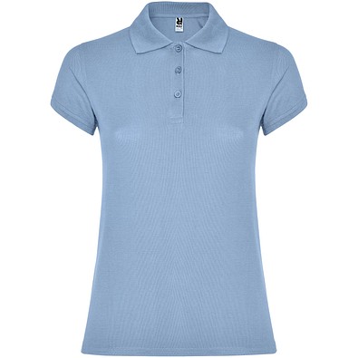 Star Poloshirt für Damen, himmelblau, M