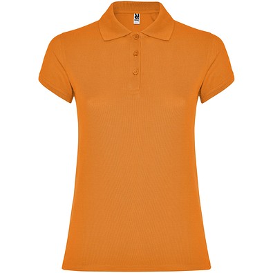 Star Poloshirt für Damen, orange, S