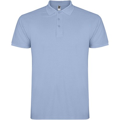 Star Poloshirt für Kinder, himmelblau, 5/6