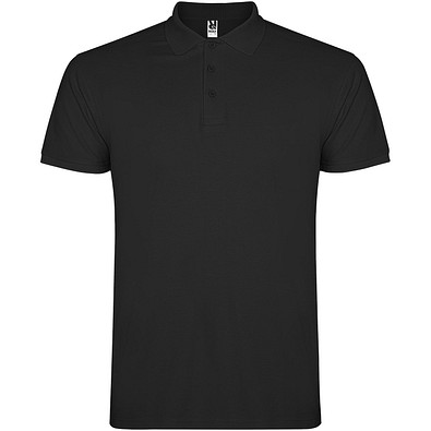 Star Poloshirt für Kinder, schwarz, 9/10