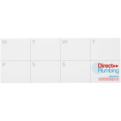 Sticky-Mate® Haftnotizen mit Kalender aus recyceltem Material, weiss, 25 pages
