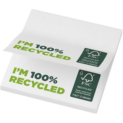 Sticky-Mate® recycelte Haftnotizen 75 x 75 mm, weiss, 50 pages