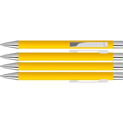 uma® Metall-Kugelschreiber Straight SI, blaue Mine, dunkelgelb