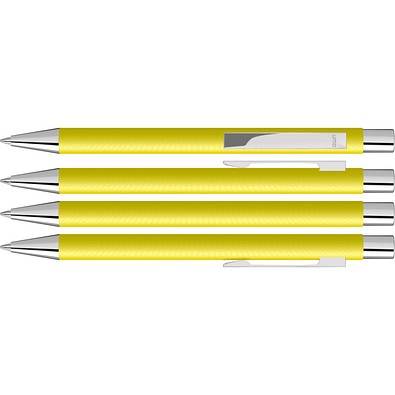 uma® Metall-Kugelschreiber Straight SI, blaue Mine, gelb