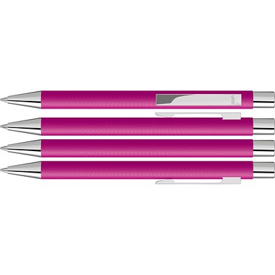 uma® Metall-Kugelschreiber Straight SI, blaue Mine, magenta