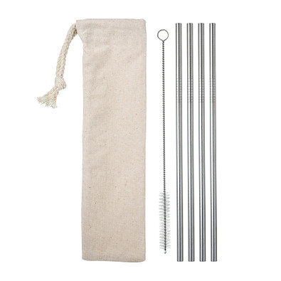 retumbler® Edelstahl-Trinkhalme California, L, silber