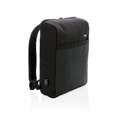 SWISS PEAK® Anti-Diebstahl USB Rucksack 15 Zoll RFID, schwarz