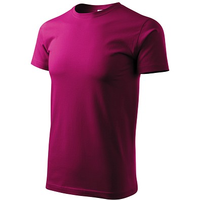 T-Shirt Herren Basic, 2XL, fuchsia rot