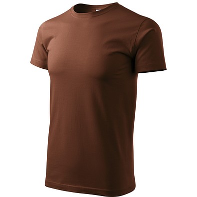 T-Shirt Herren Basic, 2XL, schokolade