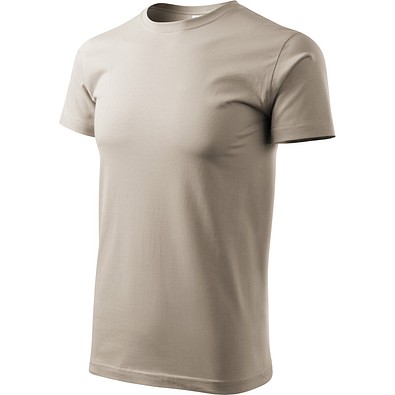 T-Shirt Herren Basic, 4XL, eisgrau