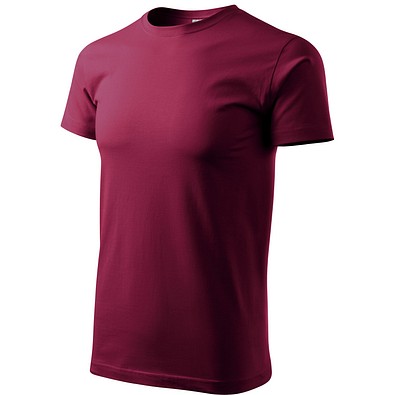 T-Shirt Herren Basic, 4XL, garnet