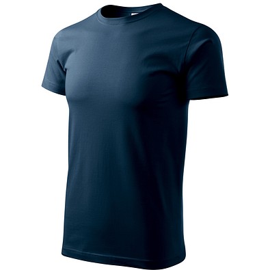 T-Shirt Herren Basic, 4XL, marineblau