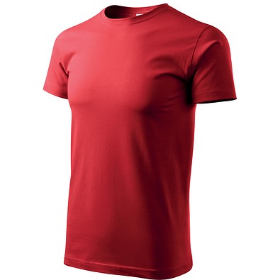 T-Shirt Herren Basic, 4XL, rot