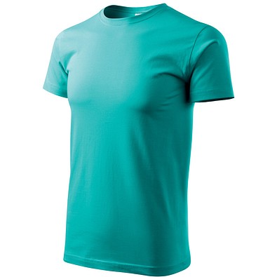 T-Shirt Herren Basic, 4XL, smaragdgrün