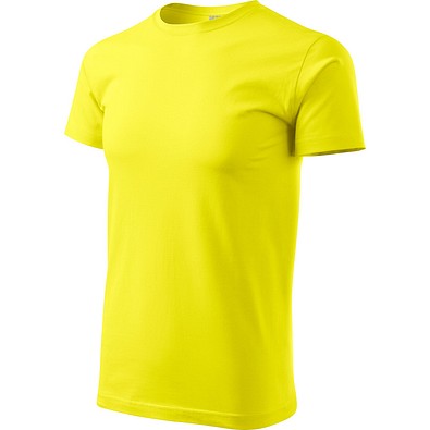 T-Shirt Herren Basic, 4XL, zitronengelb