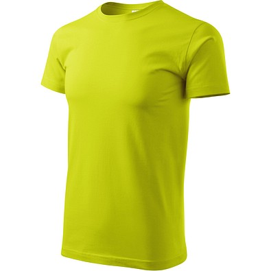 T-Shirt Herren Basic, 4XL, zitronengrün