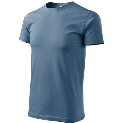 T-Shirt Herren Basic, S, denim