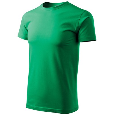 T-Shirt Herren Basic, S, grasgrün