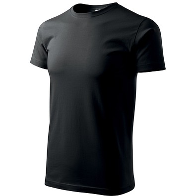 T-Shirt Herren Basic, S, schwarz