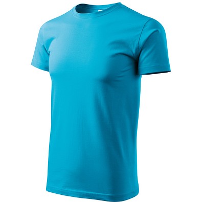 T-Shirt Herren Basic, S, türkisblau