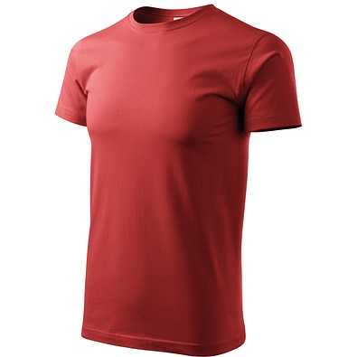 T-Shirt Herren Basic, S, weinrot
