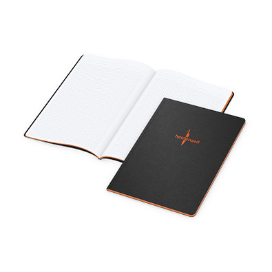 Geiger-Notes Broschur Tablet-Book A4, inkl. Prägung und Farbschnitt orange