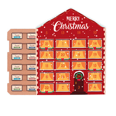 Täfelchen Adventskalender Haus ECO, Sarotti Schokoladen-Täfelchen, inkl. Druck