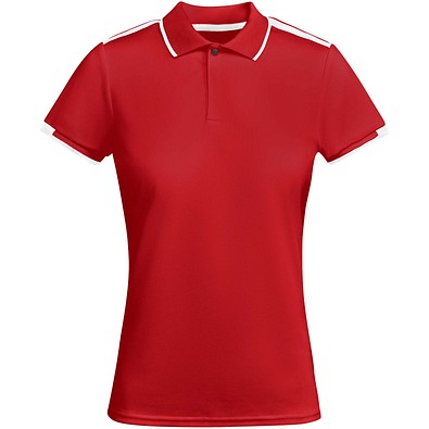 Tamil Sport Poloshirt für Damen, rot, M