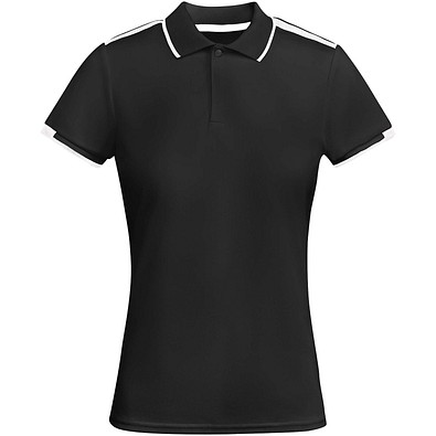 Tamil Sport Poloshirt für Damen, schwarz, XL