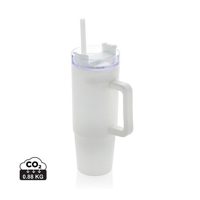 Tana Becher aus RCS recyceltem Kunststoff mit Griff 900ml, weiß
