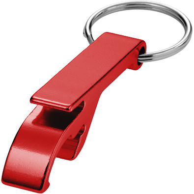 Schlüsselanhänger Tao mit Flaschen- und Dosenöffner, rot