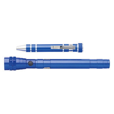 Set Tool mit Taschenlampe Bits & Light, kobaltblau