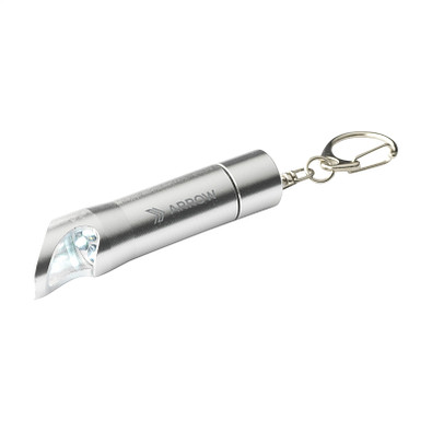 Taschenlampe mit Flaschenöffner, silber