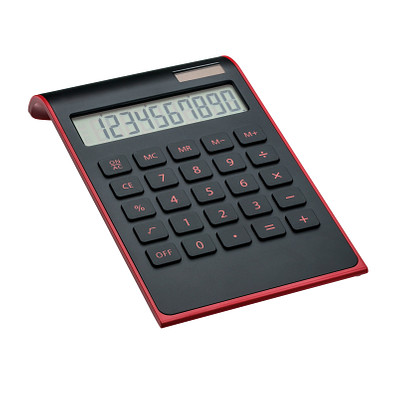reeves® Taschenrechner Valinda, schwarz/rot