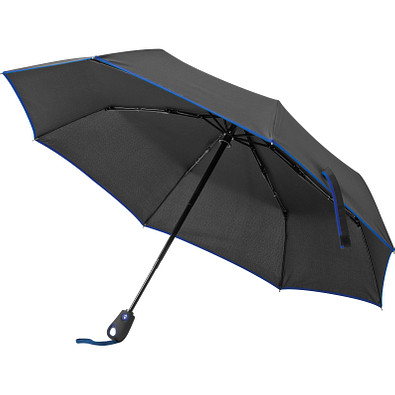 Taschenschirm aus Pongee mit Fiberglas-Gestänge, blau
