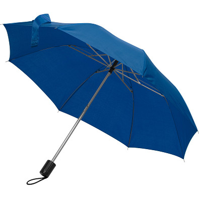 Teleskop-Taschenschirm aus Polyester mit Schutzhülle, blau